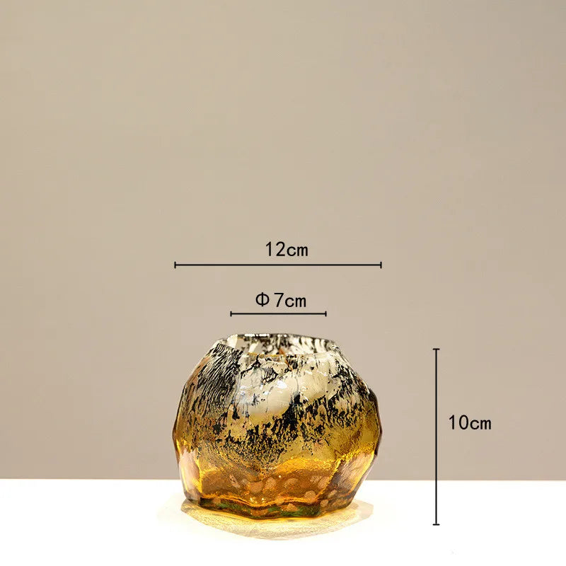 Glass Vase Irregular Gradients Speckled Black Glass Bottle Fruit Bowl Desktop Organization Organization Terrarium Vases Pots
