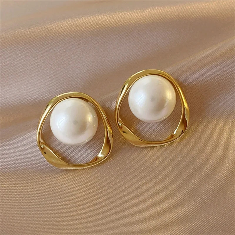 2023 New Classic Elegant Imitation Pearl Dangle Earrings For Women Crystal Long Tassel Exquisite Drop Earring Wedding Jewelry