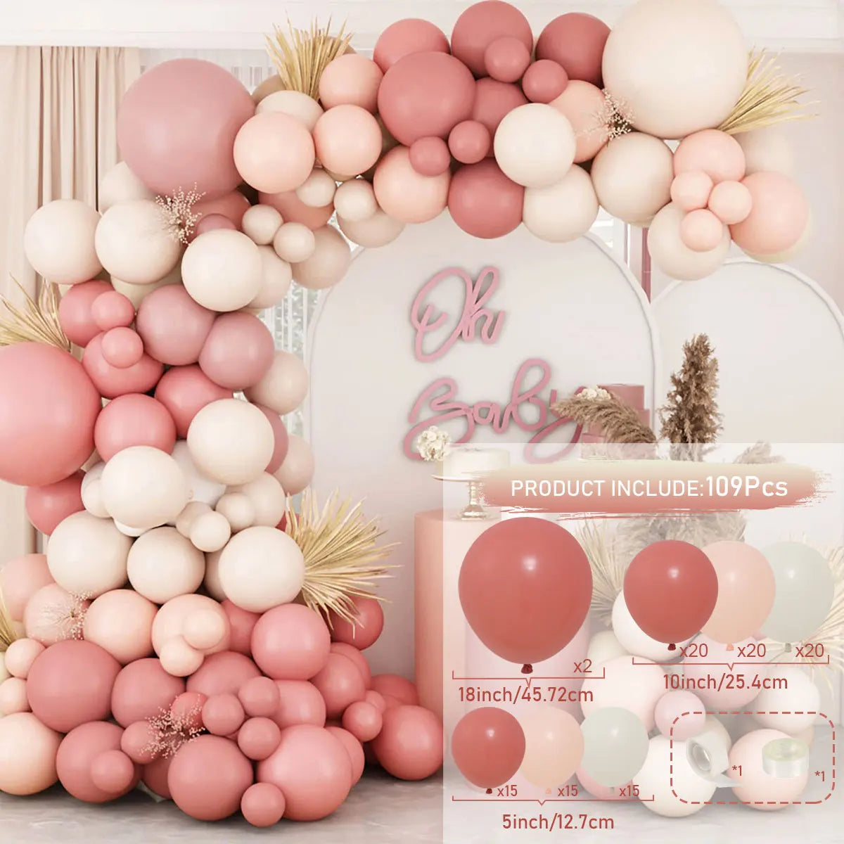 Tender Pink Gold Balloon Garland Arch Kit Wedding Birthday Party Decoration Adult Kids Baby Shower Decor Ballon Wedding Supplies