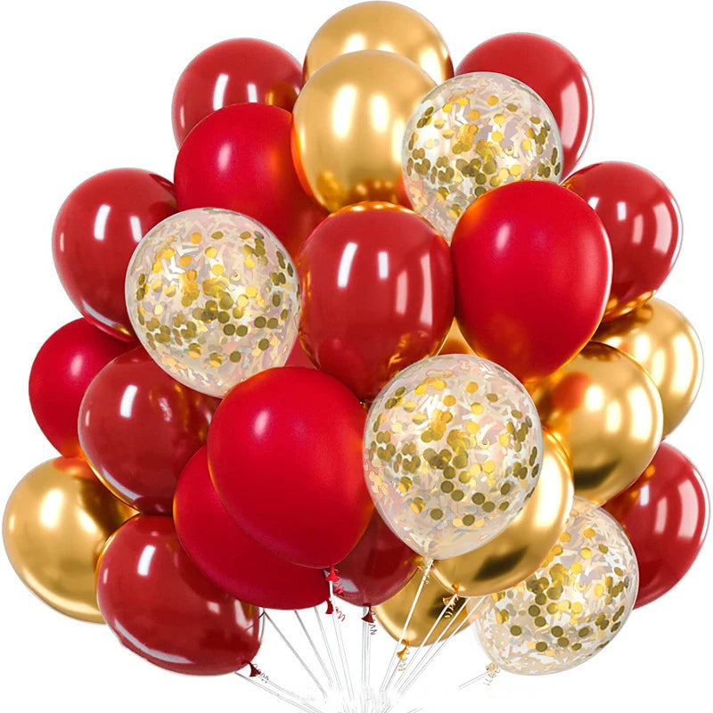 10inch Gold Confetti Metallic Balloons Macaroon Latex Ballon Baby Shower Globos Adult Anniversary Wedding Birthday Party Decor