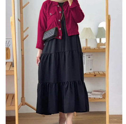 Maroon Top with Black Skirt  Stylish Western Wear for Women