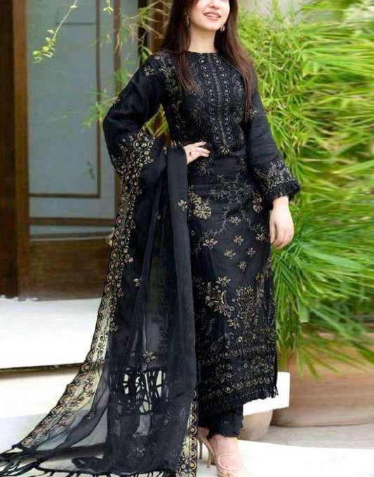 Black Casual Kameez Shalwar  Classic Daily Wear for Women